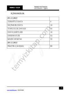 Medeni Usul Hukuku 1.Öğretim 22-23 Güz 10