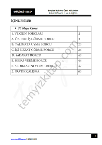 Borçlar Hukuku Özel Hükümler 22-23 Bahar 13