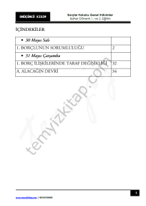 Borçlar Hukuku Genel Hükümler 22-23 Bahar 13