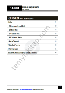 Hukuk Başlangıcı 24-25 Güz 5