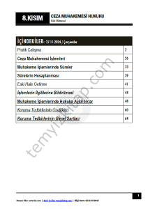 Ceza Muhakemesi Hukuku 2.Öğretim 24-25 Güz 8