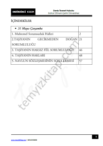 Şehir Üniversitesi Deniz Ticareti Hukuku 22-23 Bahar 14