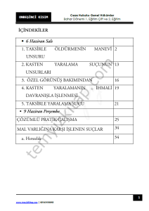 Ceza Hukuku Genel Hükümler 1.Öğretim Çift ve 2.Öğretim 22-23 Bahar 15