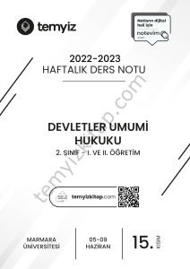 Devletler Umumi Hukuku 22-23 Bahar 15