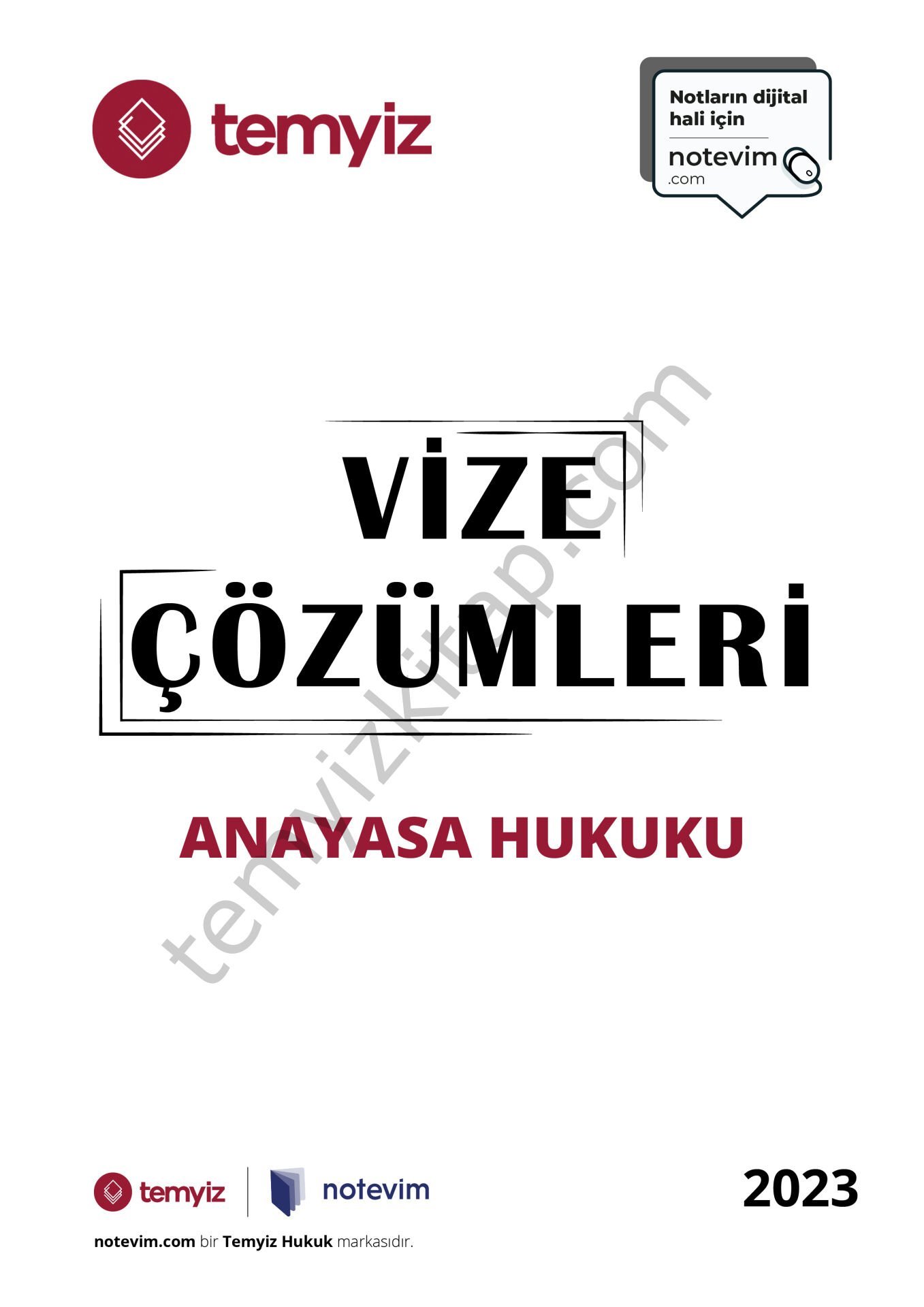 Anayasa Hukuku 2023 Vize Çözümleri