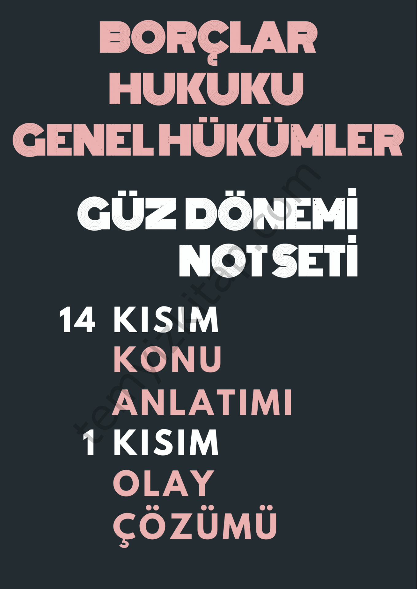 2023 BORÇLAR HUKUKU GENEL HÜKÜMLER - GÜZ DÖNEMİ SETİ