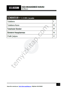 Ceza Muhakemesi Hukuku 2.Öğretim 24-25 Güz 10