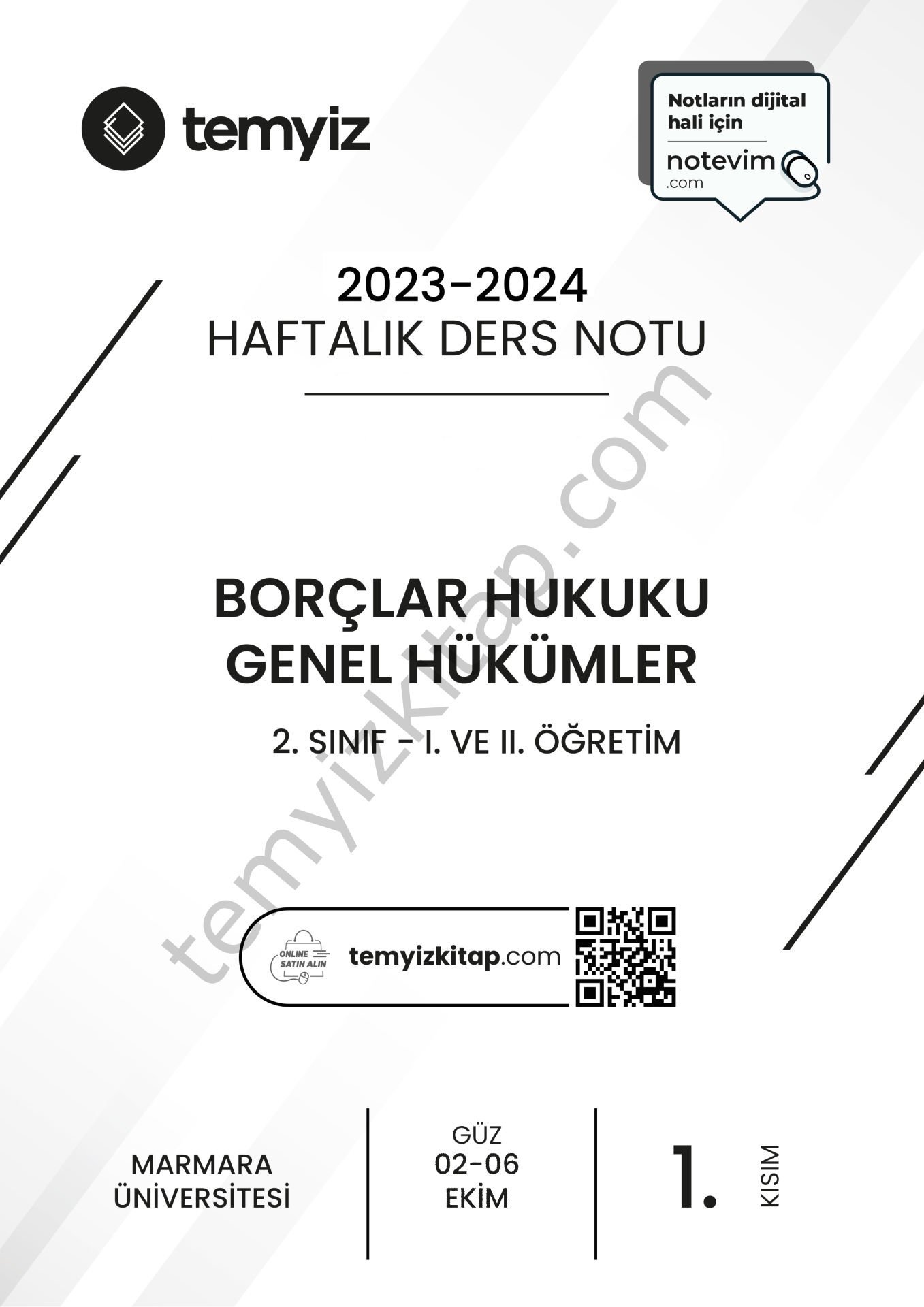Borçlar Hukuku Genel Hükümler 23-24 Güz 1