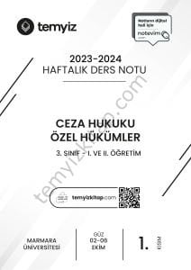 Ceza Hukuku Özel Hükümler 23-24 Güz 1