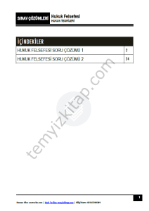 Hukuk Felsefesi 2024-2025 Vize Çözümleri