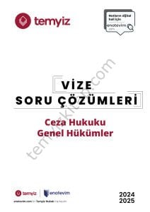 Ceza Hukuku Genel Hükümler 2024-2025 Vize Çözümleri