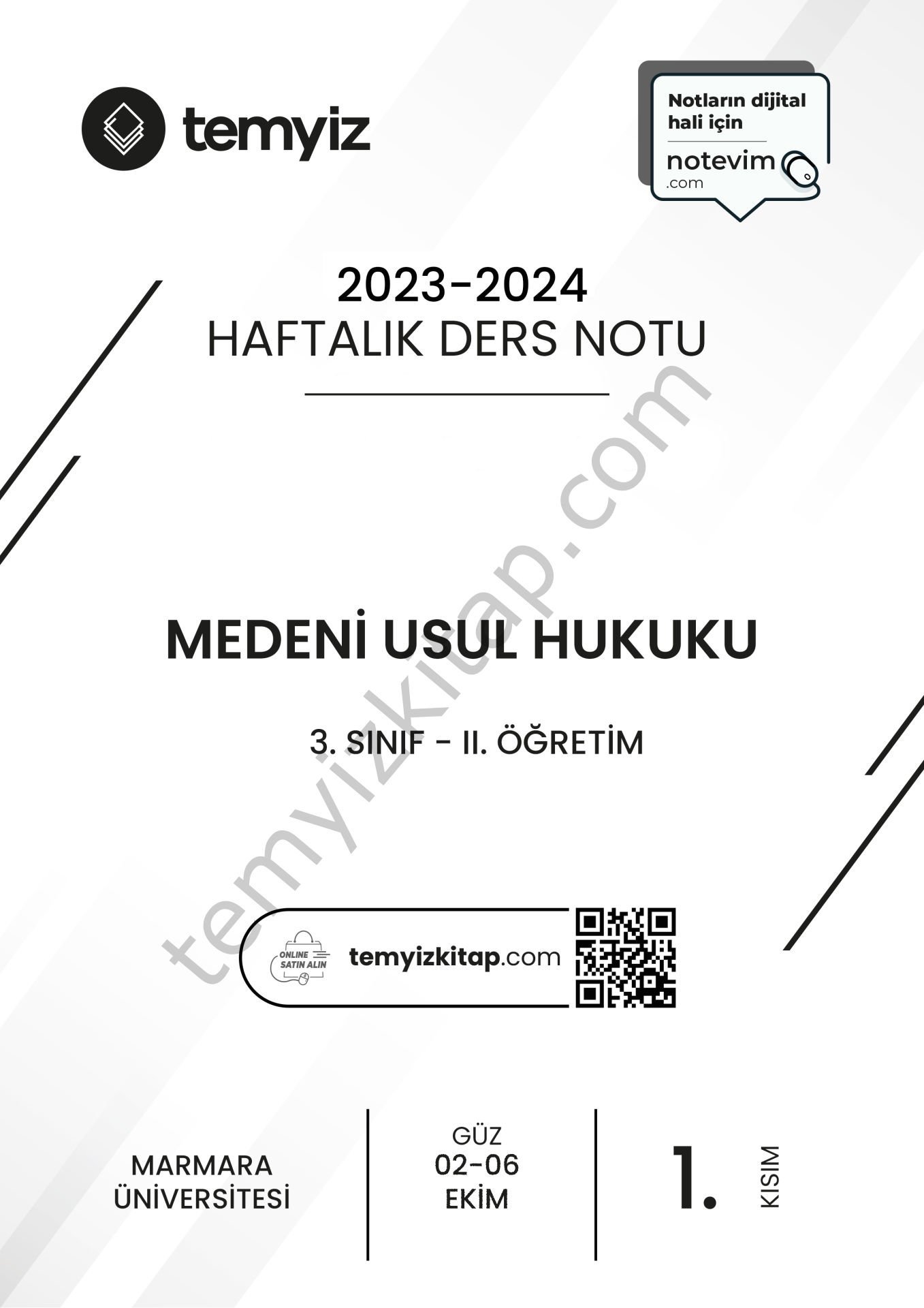 Medeni Usul Hukuku 2.Öğretim 23-24 Güz 1