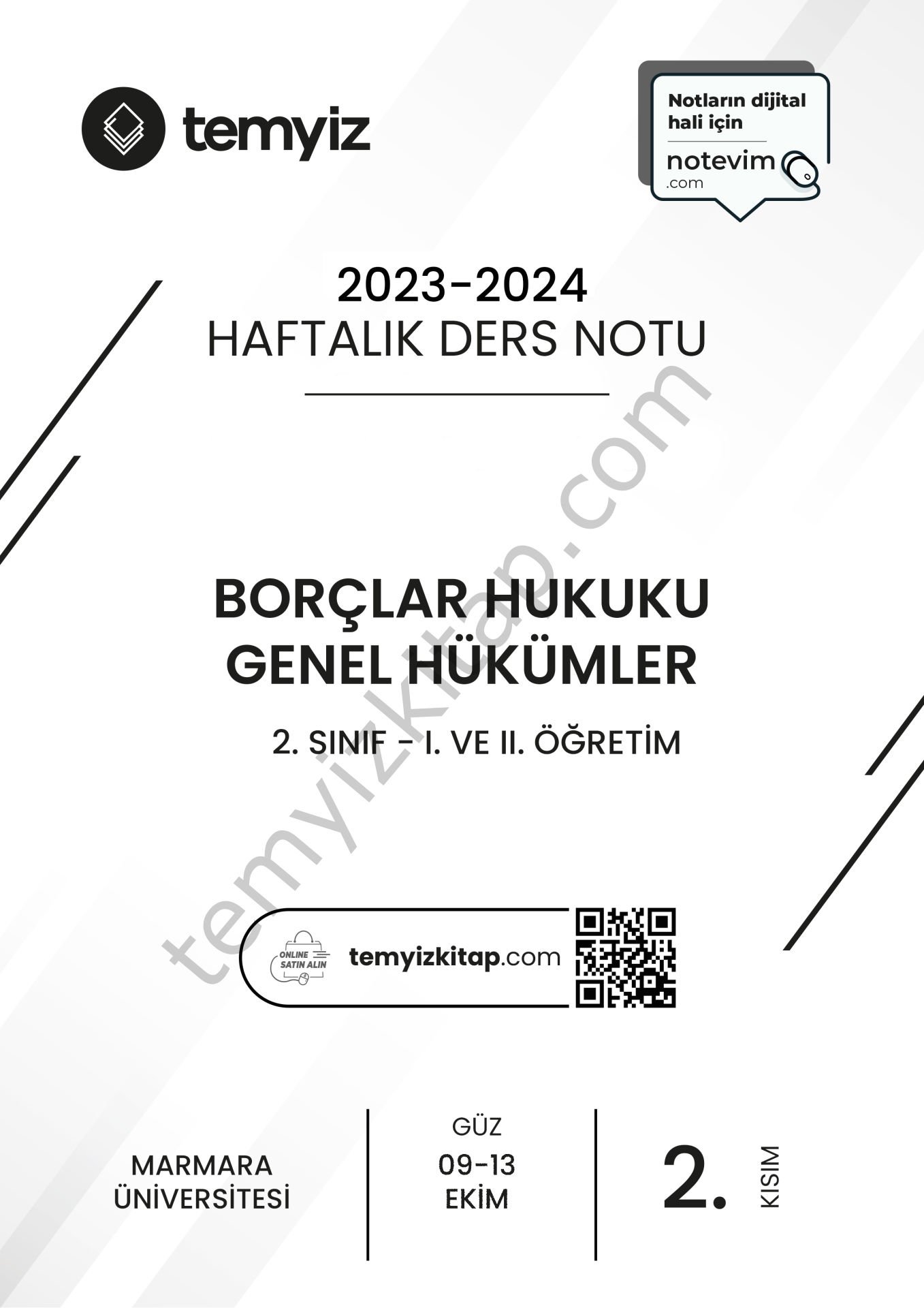 Borçlar Hukuku Genel Hükümler 23-24 Güz 2