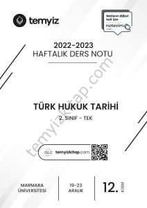 Türk Hukuk Tarihi Tek 22-23 Güz 12