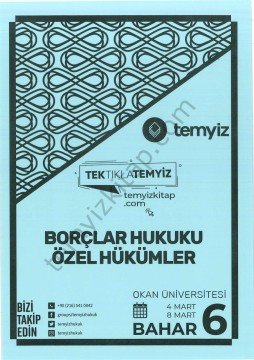 Borçlar Hukuku Özel Hükümler 18-19 Okan Üniversitesi Bahar 6