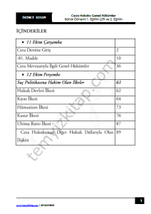 Ceza Hukuku Genel Hükümler 1.Öğretim Çift ve 2.Öğretim 23-24 Güz 2