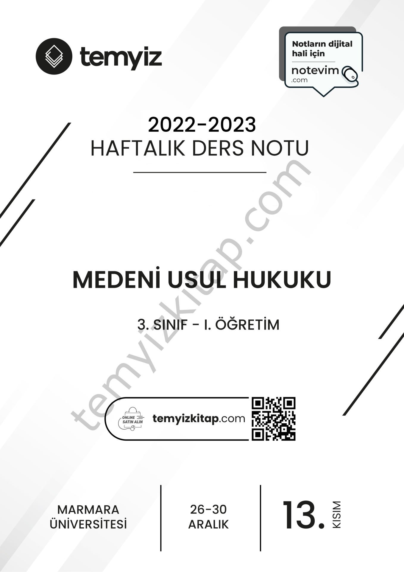 Medeni Usul Hukuku 1.Öğretim 22-23 Güz 13