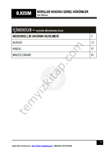 Borçlar Hukuku Genel Hükümler 24-25 Güz 8