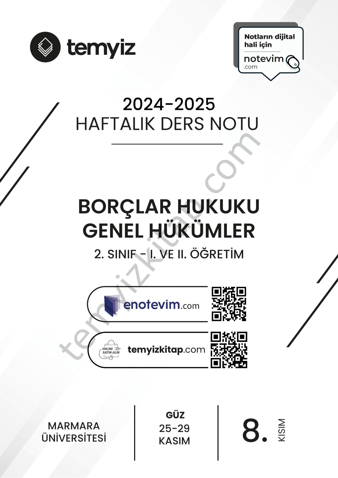 Borçlar Hukuku Genel Hükümler 24-25 Güz 8