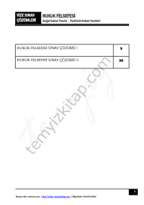 Hukuk Felsefesi 2023 Vize Çözümleri