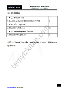Borçlar Hukuku Özel Hükümler 22-23 Güz 12