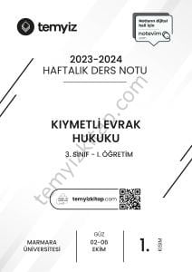 Kıymetli Evrak Hukuku 1.Öğretim 23-24 Güz 1