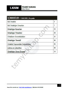 Ticaret Hukuku 24-25 Bahar 1