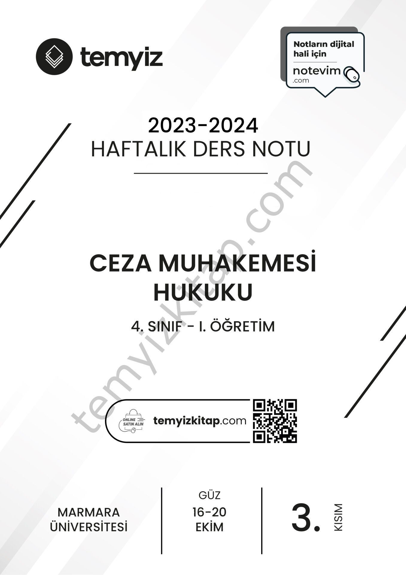Ceza Muhakemesi Hukuku 1.Öğretim 23-24 Güz 3