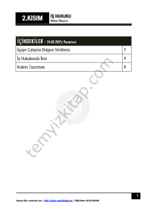 İş Hukuku 24-25 Bahar 2