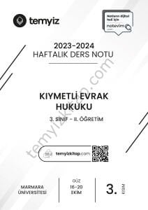 Kıymetli Evrak Hukuku 2.Öğretim 23-24 Güz 3