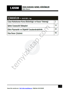 Ceza Hukuku Genel Hükümler 1.Öğretim Çift ve 2.Öğretim 24-25 Bahar 1
