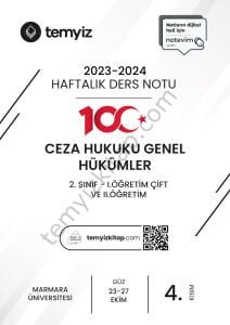 Ceza Hukuku Genel Hükümler 1.Öğretim Çift ve 2.Öğretim 23-24 Güz 4