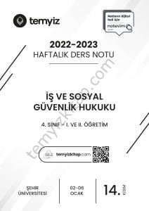 Şehir Üniversitesi İş Sosyal Güvenlik Hukuku 22-23 Güz 14