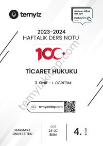 Ticaret Hukuku 1.Öğretim 23-24 Güz 4