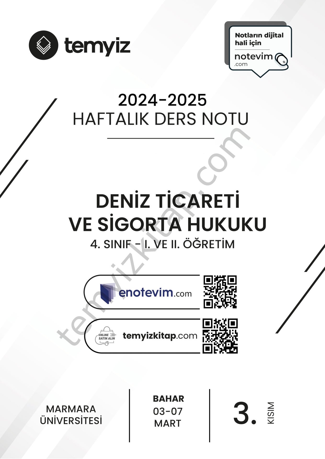 Deniz Ticareti ve Sigorta Hukuku 24-25 Bahar 3