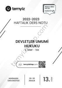 Devletler Umumi Hukuku TEK 22-23 Güz 13