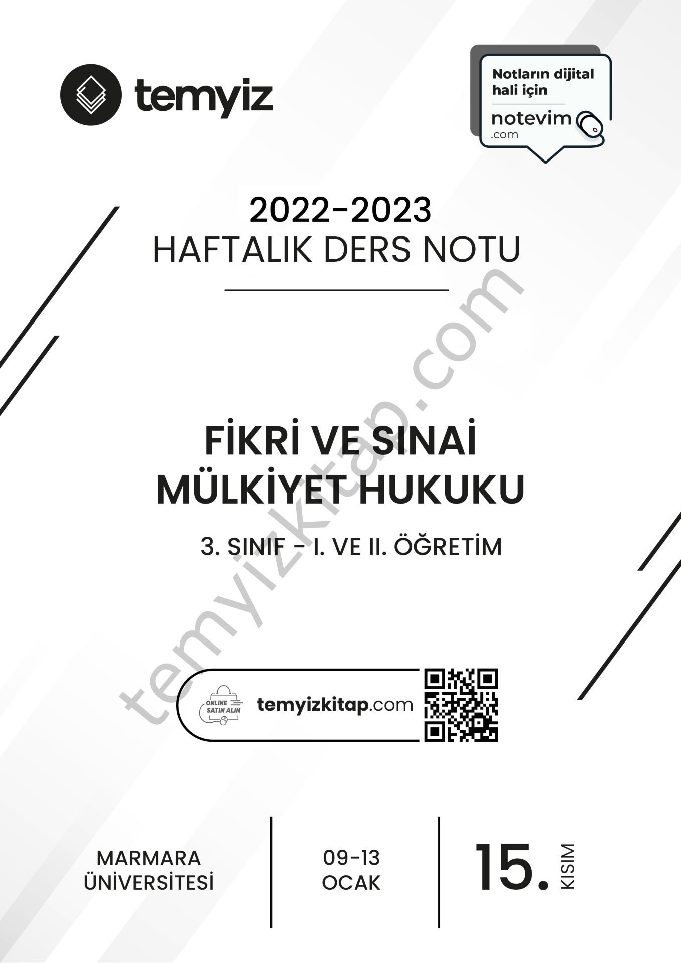 Fikri ve Sınai Mülkiyet Hukuku 22-23 Güz 15
