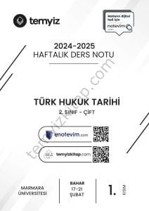 Türk Hukuk Tarihi ÇİFT 24-25 Bahar 1
