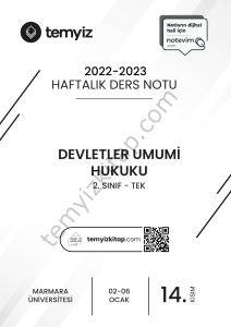 Devletler Umumi Hukuku TEK 22-23 Güz 14