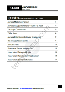 Anayasa Hukuku 1.Öğretim Çift 24-25 Bahar 5