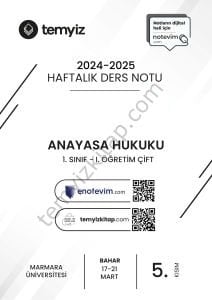 Anayasa Hukuku 1.Öğretim Çift 24-25 Bahar 5
