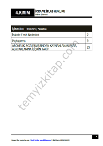 İcra ve İflas Hukuku 1.Öğretim 24-25 Bahar 4