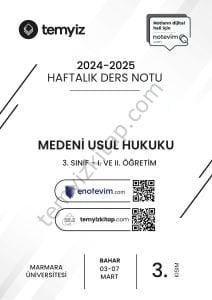Medeni Usul Hukuku 24-25 Bahar 3
