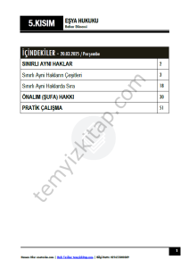 Eşya Hukuku 24-25 Bahar 5