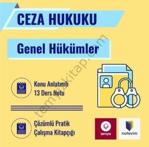 Erken Hazırlık - Ceza Hukuku Genel Hükümler 1.Öğretim Çift ve 2.Öğretim 21-22 Bahar Dönemi Not Seti (13 Fasikül)