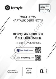 Borçlar Hukuku Özel Hükümler 24-25 Bahar 8