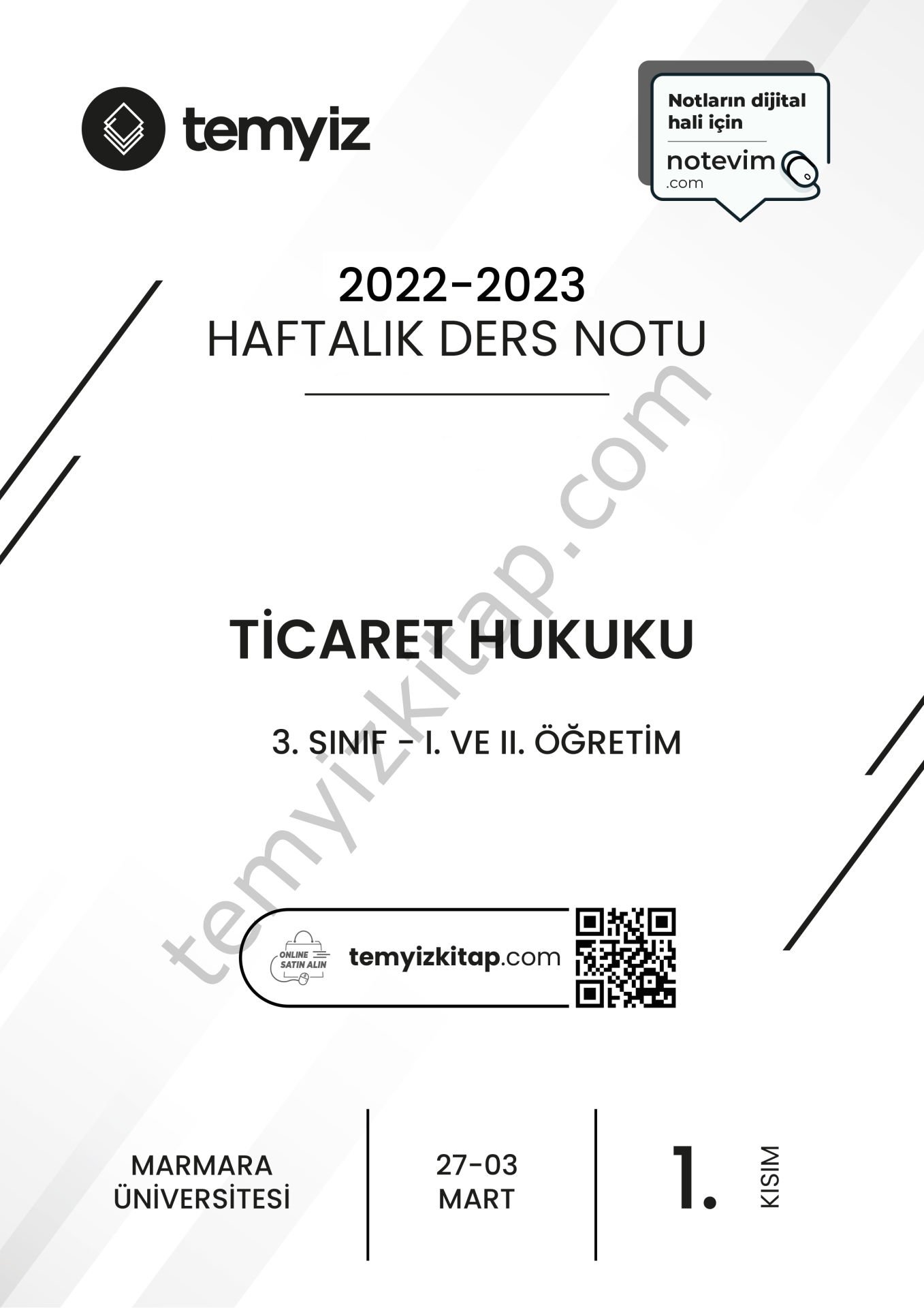 Ticaret Hukuku 22-23 Bahar 1