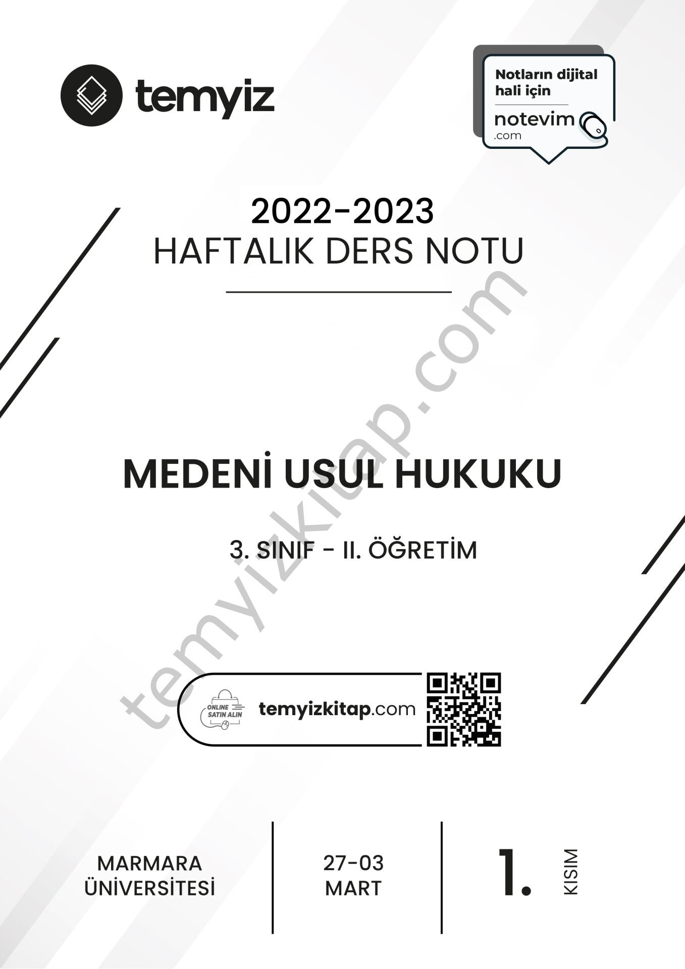 Medeni Usul Hukuku 2.Öğretim 22-23 Bahar 1