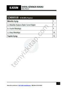 Sosyal Güvenlik Hukuku 24-25 Bahar 8