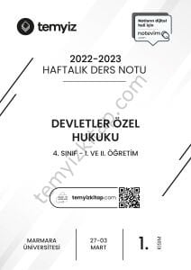 Devletler Özel Hukuku 22-23 Bahar 1